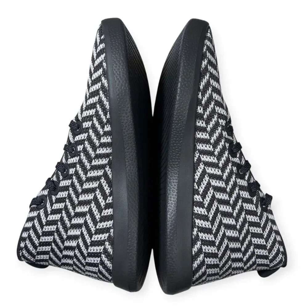 Allbirds Tree Topper High Top Sneakers WOMENS 10 Black White Waves Limited NIB